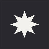 Mission Medium Star Black 8"x8" Encaustic Cement Tile