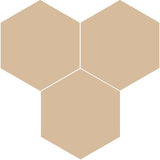 Mission Melon 8" Hexagon Encaustic Cement Tile Grouping