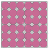 Mission Mexican Rose Octagon Encaustic Cement Tile 8"x8"