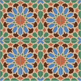 Mission Nasrid A 8"x8" Encaustic Cement Tile Rug
