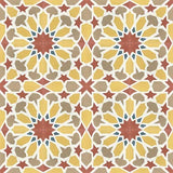 Mission Nasrid Terracotta 8"x8" Encaustic Cement Tile Rug Layout