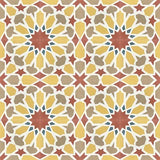 Mission Nasrid Terracotta 8"x8" Encaustic Cement Tile Rug Layout