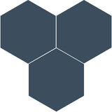 Mission Navy 8" Hexagon Encaustic Cement Tile