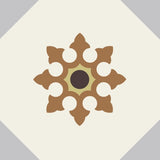 Mission Octagon Flower Pattern #1 8"x8" Encaustic Cement Tile