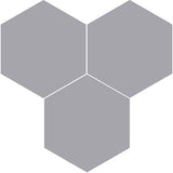 Mission Oxford Gray 8" Hexagon Encaustic Cement Tile