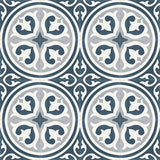 Mission Palazzo North Coast Colorway Encaustic Cement Tile 8"x8" Rug Detail