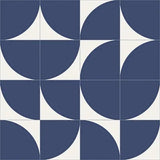 Mission Rolling Blue 8"x8" Encaustic Cement Tile Rug Layout