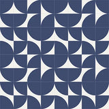 Mission Rolling Blue 8"x8" Encaustic Cement Tile Rug