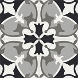 Mission Roquebrune 1 8"x8" Encaustic Cement Tile QuarterDesign