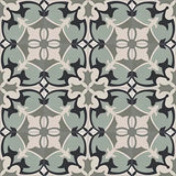 Mission Roquebrune Green 8"x8" Encaustic Cement Tile Rug Layout