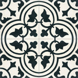 Mission Roseton C 8"x8" Encaustic Cement Tile Quarter Design