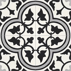 Mission Roseton Oxford 8"x8" Encaustic Cement Tile Quarter Design