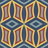 Mission Rumba Blue 8"x8" Encaustic Cement Tile Quarter Design