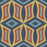 Mission Rumba Blue 8"x8" Encaustic Cement Tile Quarter Design