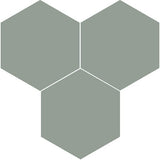 Mission Sage 8" Hexagon Encaustic Cement Tile