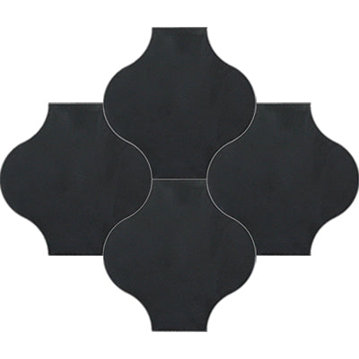 Mission San Felipe Black 8"x8" Encaustic Cement Tile Layout