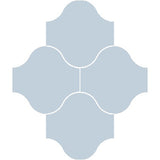 Mission San Felipe Blue Clair 10"x10" Encaustic Cement Tile Rug