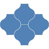 Mission San Felipe Blue Fonce 8"x8" Encaustic Cement Tile Rug