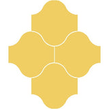 Mission San Felipe Crema 10"x10" Encaustic Cement Tile Rug