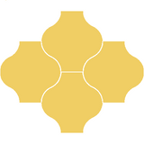 Mission San Felipe Crema 8"x8" Encaustic Cement Tile Rug