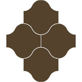 Mission San Felipe Dark Brown 10"x10" Encaustic Cement Tile Rug