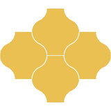 Mission San Felipe Gold 8"x8" Encaustic Cement Tile Rug