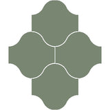 Mission San Felipe Green 10"x10" Encaustic Cement Tile