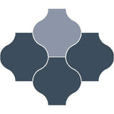 Mission San Felipe Navy and French Blue Blend 8"x8" Cement Tile