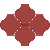 Mission San Felipe Rouge 8"x8" Encaustic Cement Tile Rug