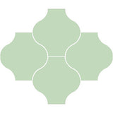  Mission San Felipe Vert Clair 8"x8" Encaustic Cement Tile Rug
