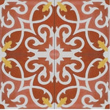 Mission Sanctuary Rouge 8"x8" Encaustic Cement Tile