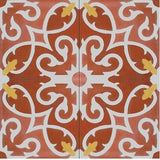 Mission Sanctuary Rouge 8"x8" Encaustic Cement Tile