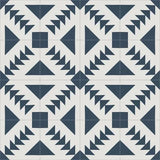 Mission Schloss Navy 8"x8" Encaustic Cement Tile Rug Layout