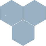 Mission Sky Blue 8" Hexagon Encaustic Cement Tile