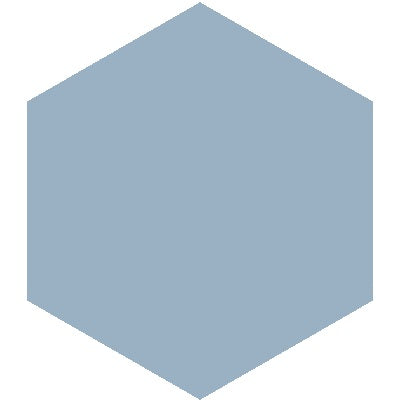 Mission Sky Blue 8" Hexagon Encaustic Cement Tile