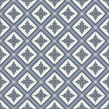 Mission Soledad French Blue 8"x8" Encaustic Cement Tile Rug