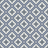 Mission Soledad French Blue 8"x8" Encaustic Cement Tile Rug