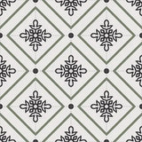 Mission Soledad Green 8"x8" Encaustic Cement Tile Rug Detail