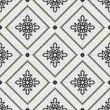 Mission Soledad Green 8"x8" Encaustic Cement Tile Rug Detail