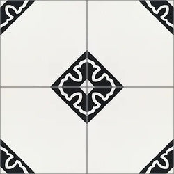 Mission Spanish Colonial Classic 8"x8" Encaustic Cement Tile Quarter Design