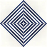 Mission Striped Diagonal Blue 8"x8" Encaustic Cement Tile QuarterDesign