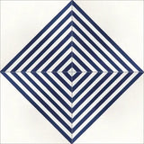 Mission Striped Diagonal Blue 8"x8" Encaustic Cement Tile QuarterDesign