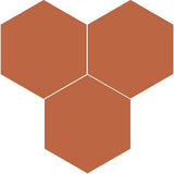 Mission Terracotta 8" Hexagon Encaustic Cement Tile