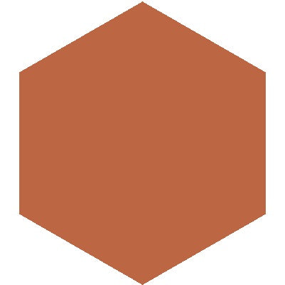 Mission Terracotta 8" Hexagon Encaustic Cement Tile