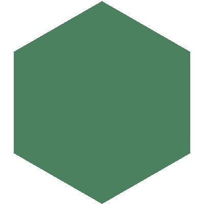 Mission Vert Fonce 8" Hexagon Encaustic Cement Tile
