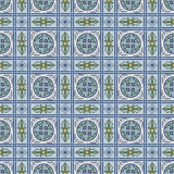 Mission Violet Blue 8"x8" Encaustic Cement Tile Rug tile