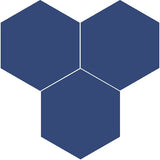 Mission Weathley Blue 8" Hexagon Encaustic Cement Tile
