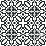 Mission Zebra Classic 8"x8" Encaustic Cement Tile Rug by Avente Tile