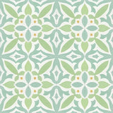 Mission Zebra Tropical 8"x8" Encaustic Cement Tile Rug Detail