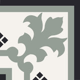 Mission Queen Outside Corner Clermont Colorway 8"x8" Encaustic Cement Tile